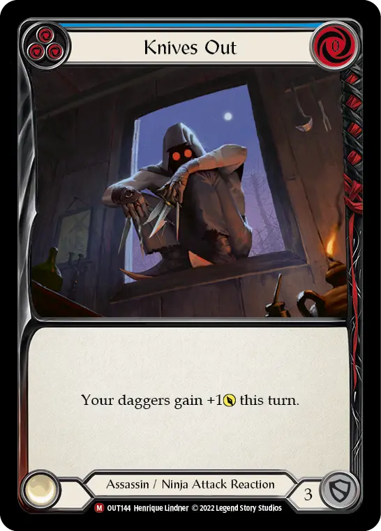 Knives Out BLUE OUT144 - Outsiders - Flesh and blood card