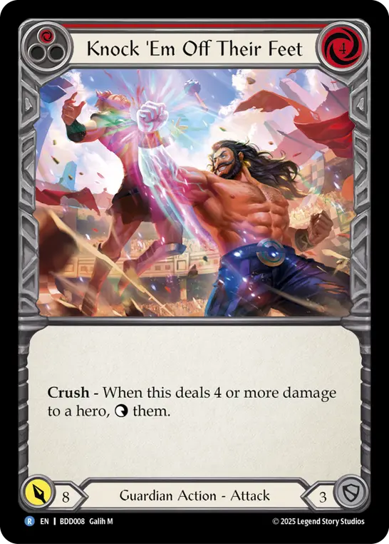 Knock 'Em Off Their Feet RED BDD008 - Bravo Demo Deck - Flesh and blood card