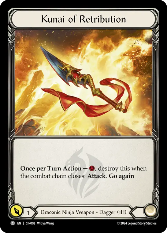 Kunai of Retribution CIN002 - The Hunted Blitz Deck - Cindra - Flesh and blood card