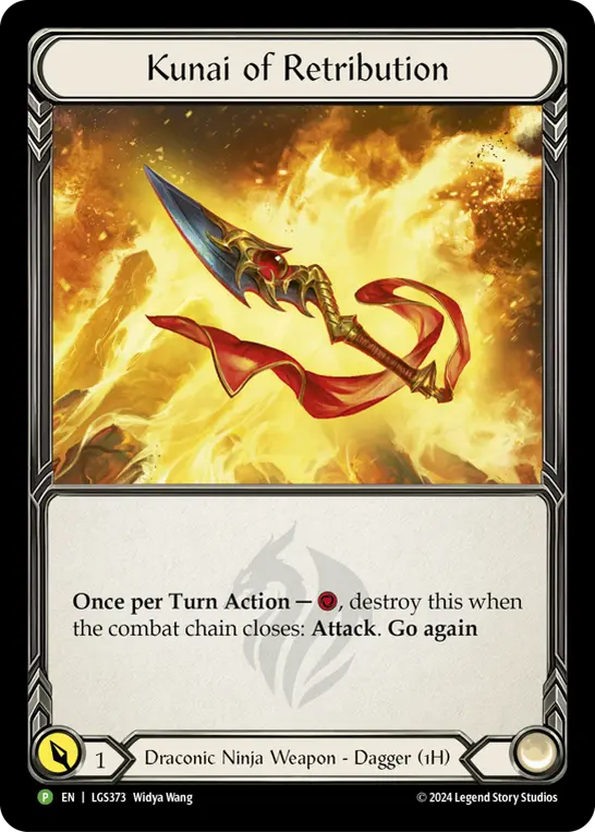 Kunai of Retribution LGS373-RF - Pre-release - The Hunted - Flesh and blood card