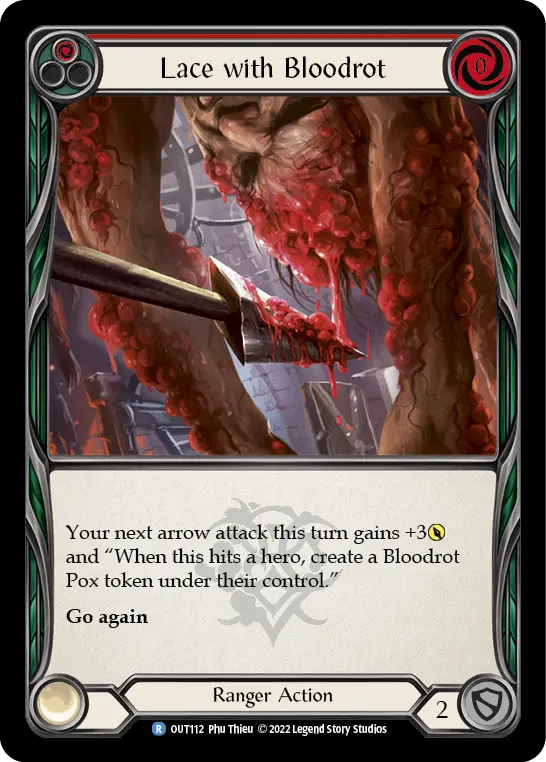 Lace with Bloodrot RED OUT112 - Outsiders - Flesh and blood card