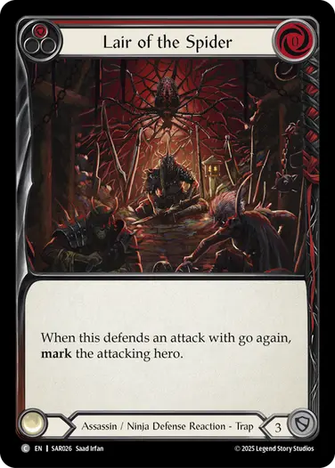 Lair of the Spider SAR026 - Silver Age Chapter 2 - Arakni, Web of Deceit - Flesh and blood card