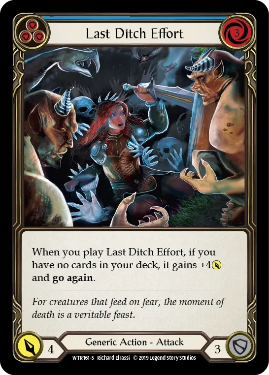 Last Ditch Effort BLUE WTR161 - Welcome to Rathe - Flesh and blood card