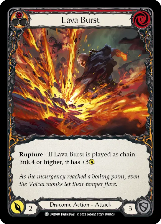 Lava Burst RED UPR098 - Uprising - Flesh and blood card