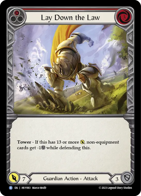 Lay Down the Law RED HVY063 - Heavy Hitters - Flesh and blood card