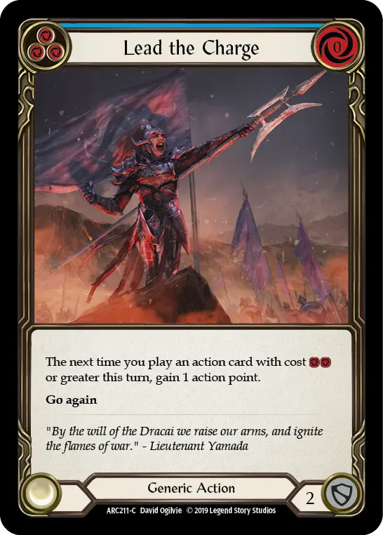 Lead the Charge BLUE ARC211 - Arcane Rising - Flesh and blood card