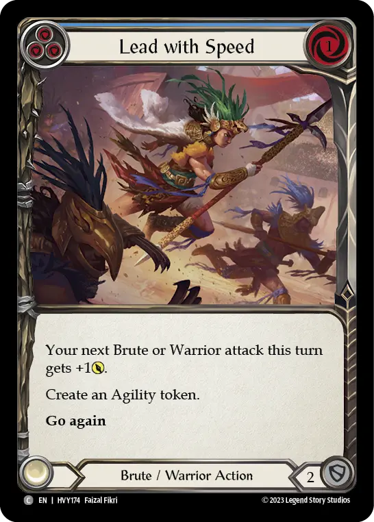 Lead with Speed BLUE HVY174 - Heavy Hitters - Flesh and blood card