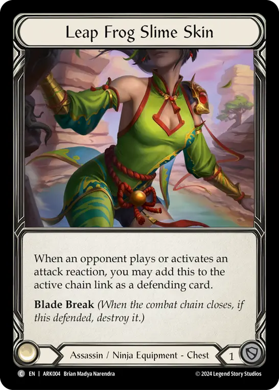 Leap Frog Slime Skin ARK004 - The Hunted Blitz Deck - Arakni - Flesh and blood card