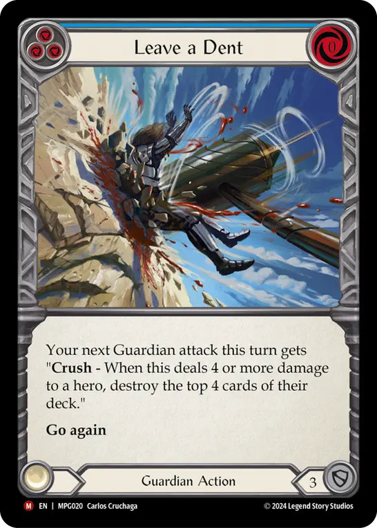 Leave a Dent BLUE MPG020 - Mastery Pack Guardian - Flesh and blood card