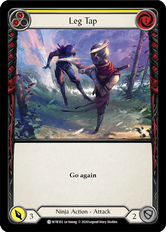 Leg Tap YELLOW R-WTR102 - Welcome to Rathe - Unlimited Revised - Flesh and blood card