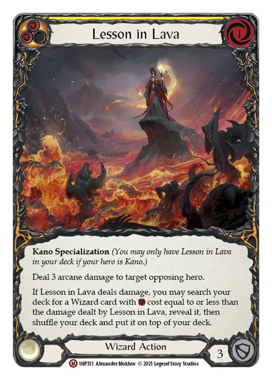 Lesson in Lava YELLOW 1HP311 - History Pack 1 - Flesh and blood card