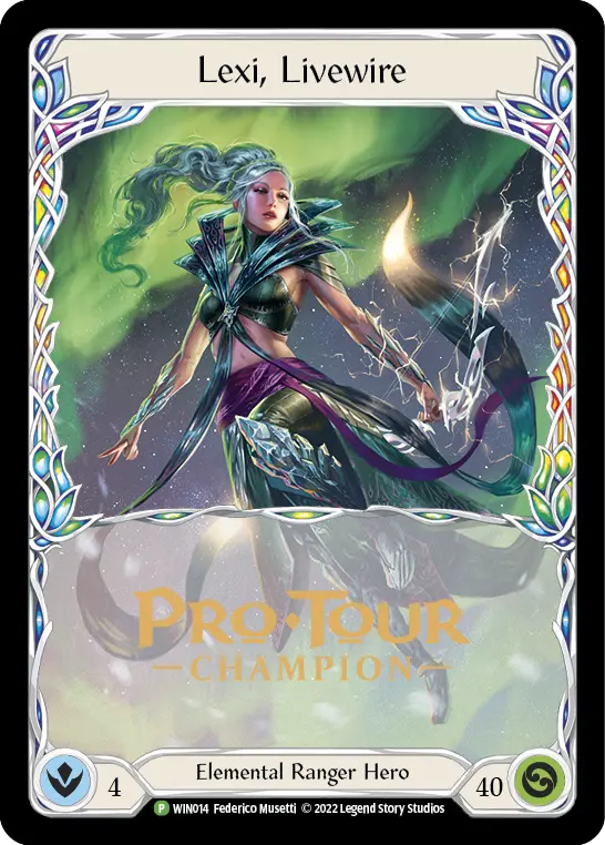 Lexi, Livewire WIN014-CF - Pro Tour Champion Cards - Flesh and blood card