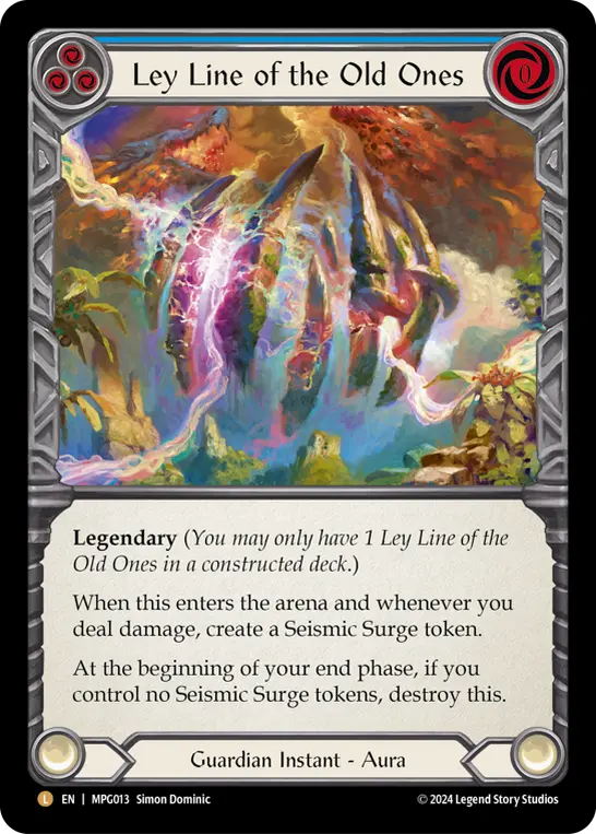 Ley Line of the Old Ones BLUE MPG013-RF - Mastery Pack Guardian - Flesh and blood card