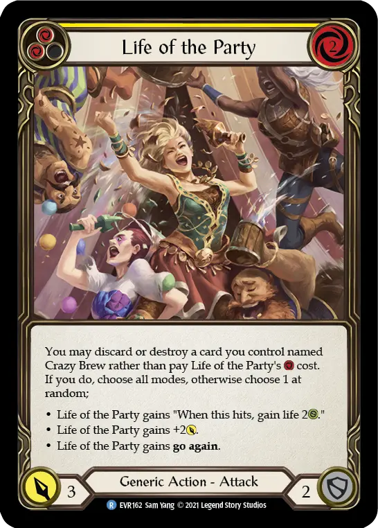 Life of the Party YELLOW EVR162 - Everfest - Flesh and blood card
