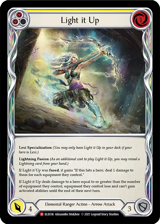 Light it Up YELLOW ELE036 - Tales of Aria - Flesh and blood card