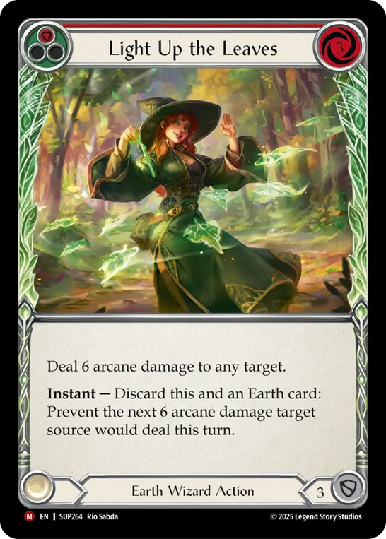 Light Up the Leaves RED SUP264 - Super Slam - Flesh and blood card