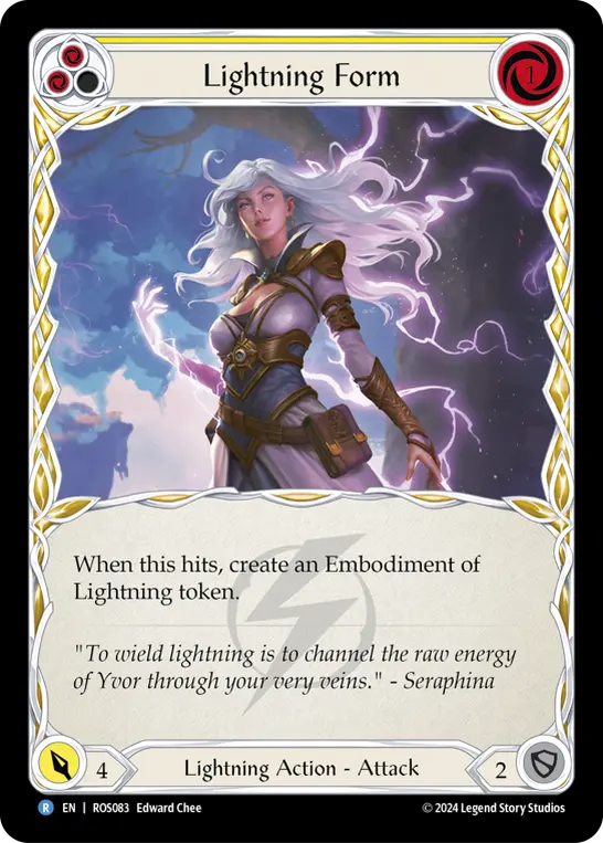 Lightning Form YELLOW ROS083 - Rosetta - Flesh and blood card