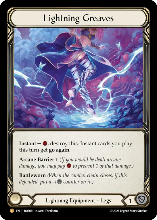 Lightning Greaves ROS071-RF - Rosetta - Flesh and blood card