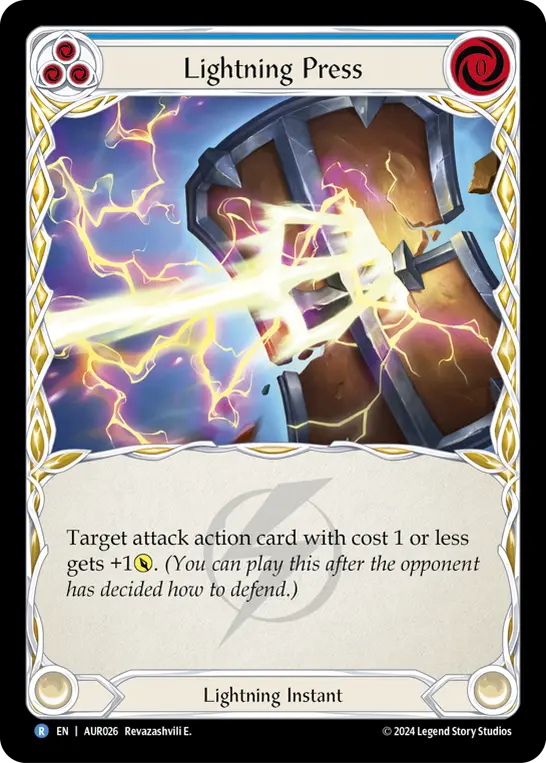 Lightning Press BLUE AUR026 - 1st Strike - Aurora - Flesh and blood card