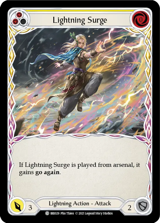 Lightning Surge YELLOW BRI029 - Briar - Blitz Deck - Flesh and blood card