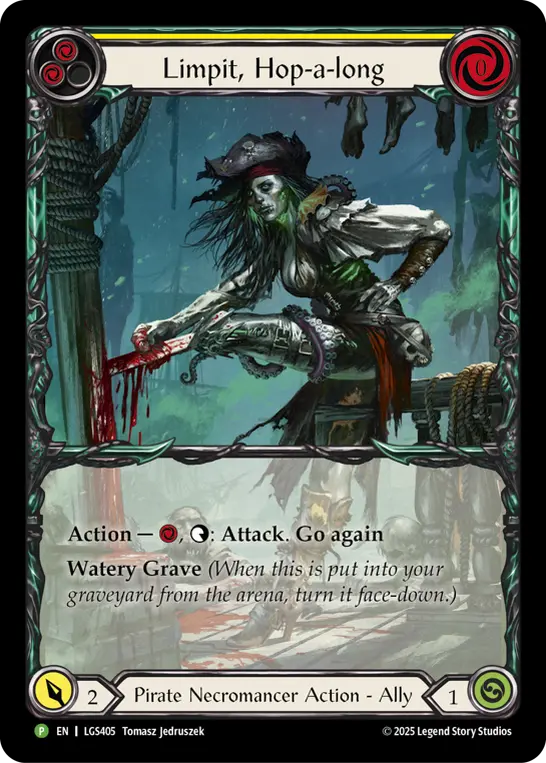 Limpit, Hop-a-long YELLOW LGS405-RF - World Premiere - High Seas - Flesh and blood card