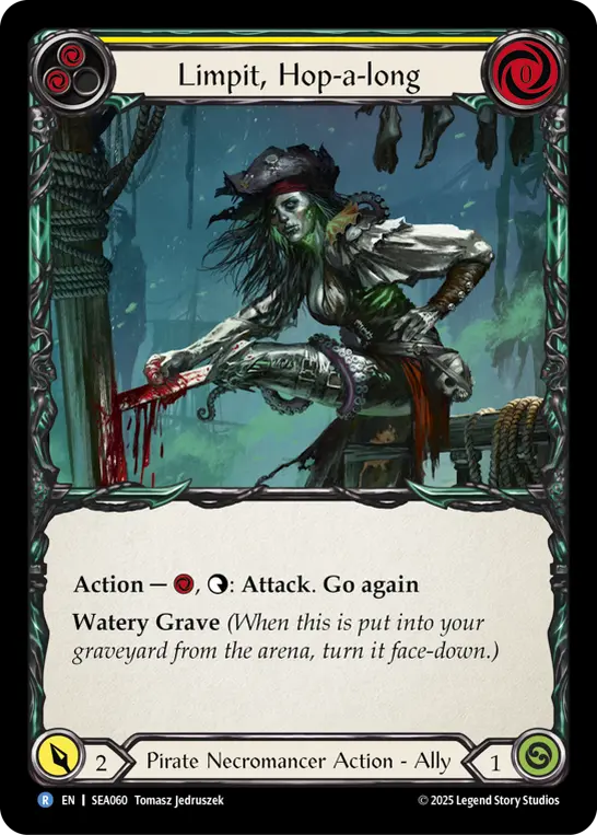 Limpit, Hop-a-long YELLOW SEA060 - High Seas - Flesh and blood card
