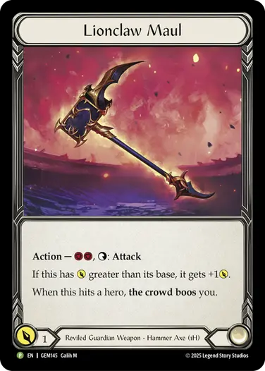 Lionclaw Maul GEM145-CF - GEM - Pack 5 - Flesh and blood card