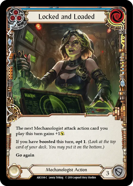Locked and Loaded BLUE ARC034 - Arcane Rising - Flesh and blood card