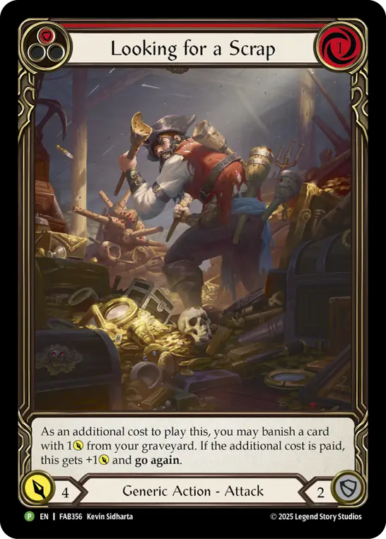 Looking for a Scrap RED FAB356-RF - National Championship - 2025 - Flesh and blood card