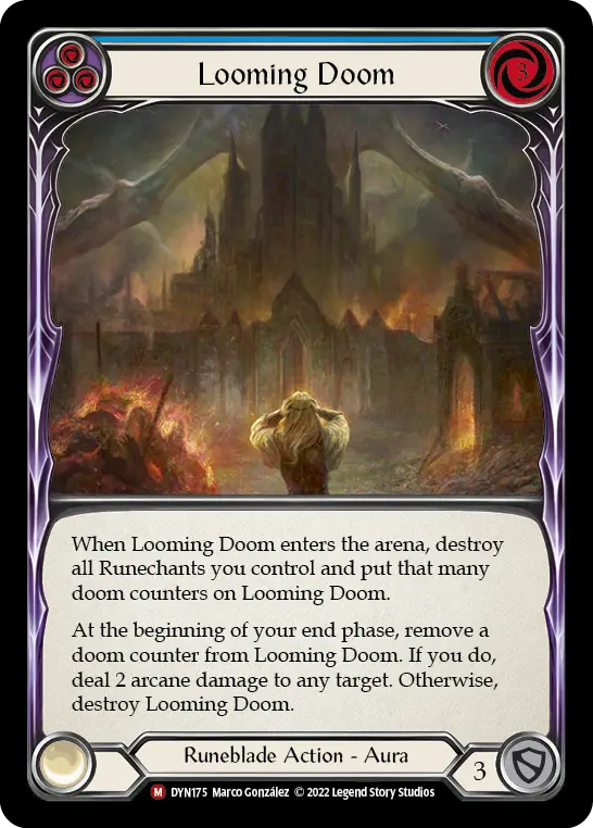 Looming Doom BLUE DYN175 - Dynasty - Flesh and blood card
