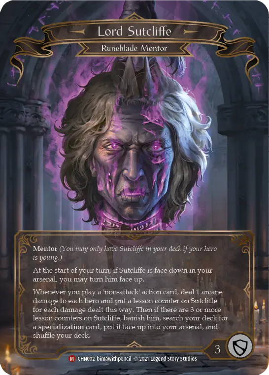 Lord Sutcliffe CHN002 - Chane - Blitz Deck - Flesh and blood card