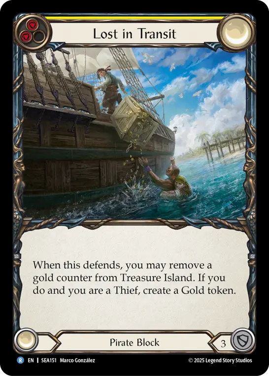 Lost in Transit YELLOW SEA151 - High Seas - Flesh and blood card