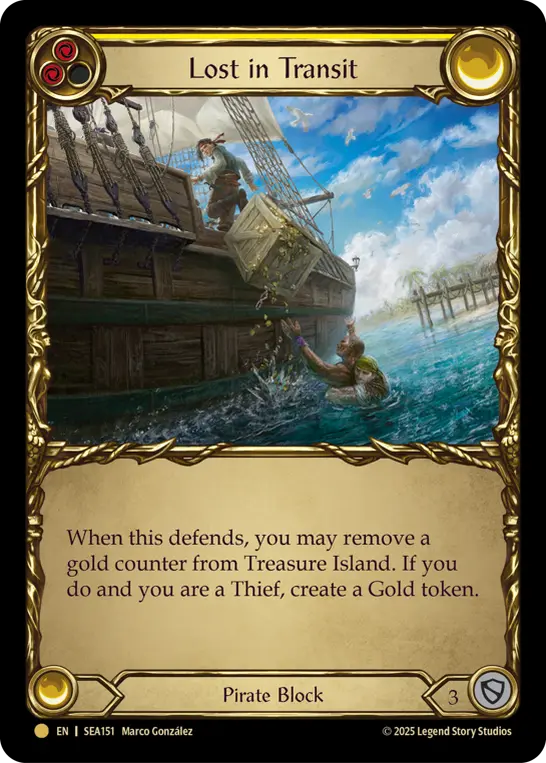 Lost in Transit YELLOW SEA151-TP - High Seas - Treasure Pack - Flesh and blood card