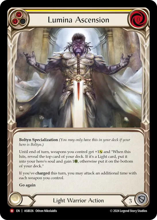 Lumina Ascension YELLOW ASB026 - Armory Deck - Ser Boltyn, Breaker of Dawn - Flesh and blood card