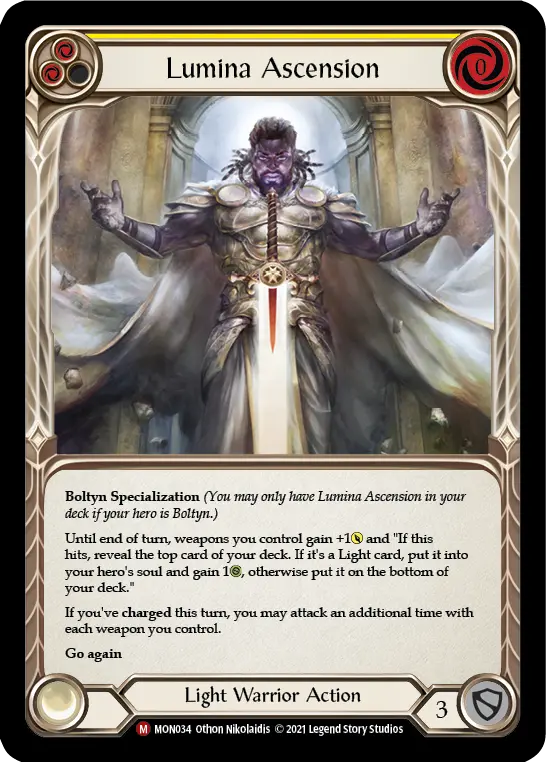 Lumina Ascension YELLOW MON034 - Monarch - Flesh and blood card