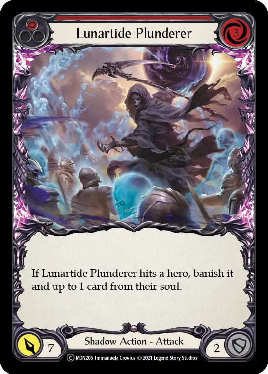 Lunartide Plunderer RED U-MON206-RF - Monarch - Unlimited - Flesh and blood card