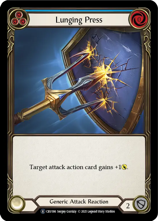Lunging Press BLUE U-CRU186-RF - Crucible of War - Unlimited - Flesh and blood card