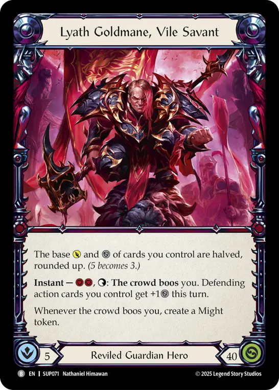 Lyath Goldmane, Vile Savant SUP071 - Super Slam - Flesh and blood card