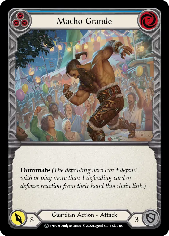 Macho Grande BLUE 1HB019 - Bravo - Blitz Deck - Flesh and blood card