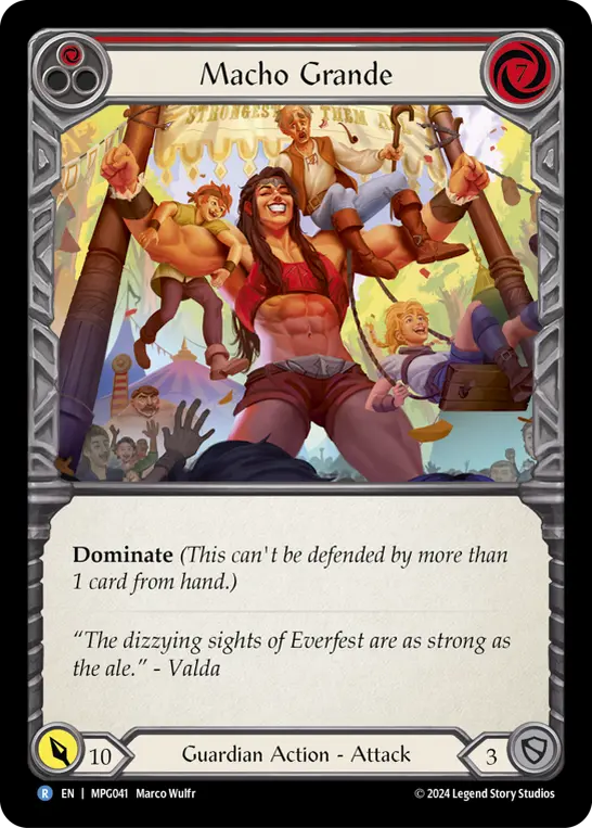 Macho Grande RED MPG041 - Mastery Pack Guardian - Flesh and blood card