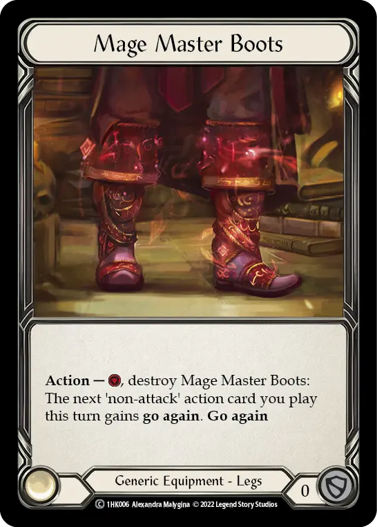 Mage Master Boots 1HK006 - Kano - Blitz Deck - Flesh and blood card