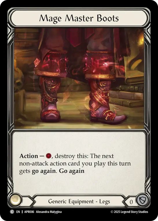 Mage Master Boots APR006 - Armory Deck Legends - Prism Sculptor of Arc Light - Flesh and blood card