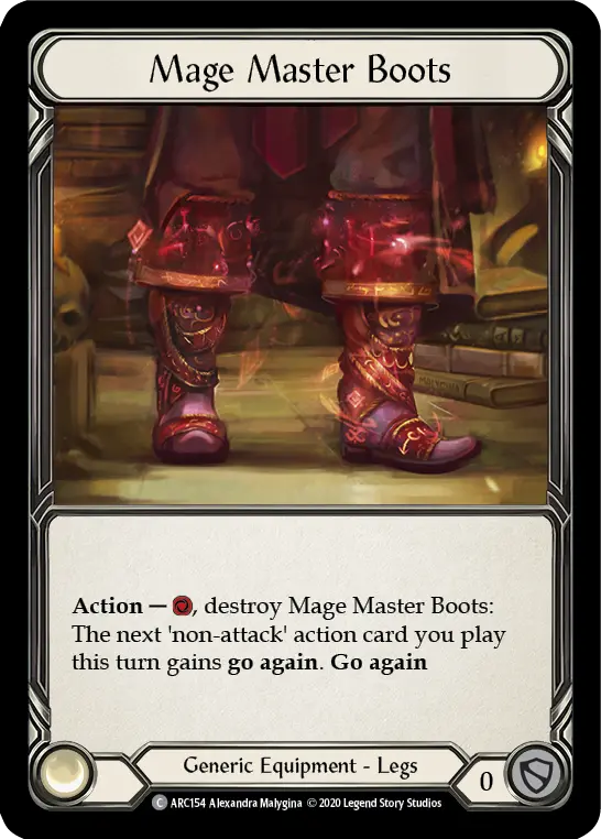 Mage Master Boots U-ARC154-RF - Arcane Rising - Unlimited - Flesh and blood card