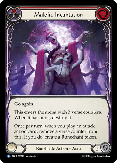 Malefic Incantation SVI021 - Silver Age Chapter 1 - Viserai - Flesh and blood card