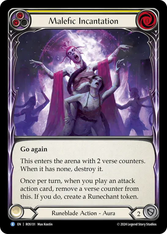 Malefic Incantation YELLOW ROS131 - Rosetta - Flesh and blood card