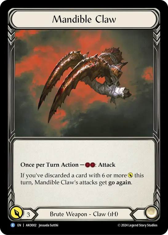 Mandible Claw AKO002 - Armory Deck - Kayo, Armed and Dangerous - Flesh and blood card
