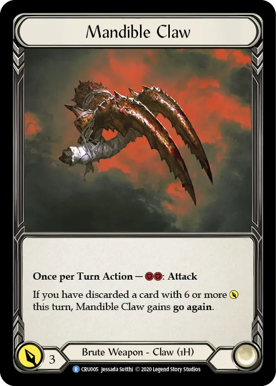 Mandible Claw CRU005 - Crucible of War - Flesh and blood card