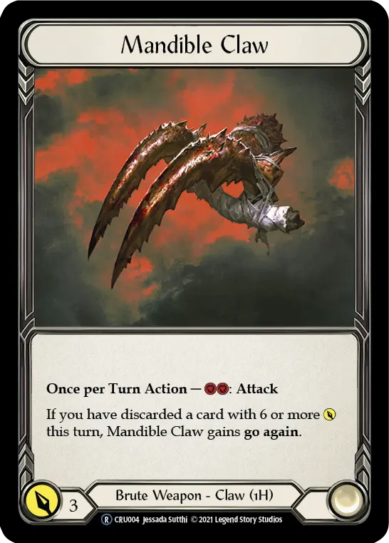 Mandible Claw U-CRU004-RF - Crucible of War - Unlimited - Flesh and blood card