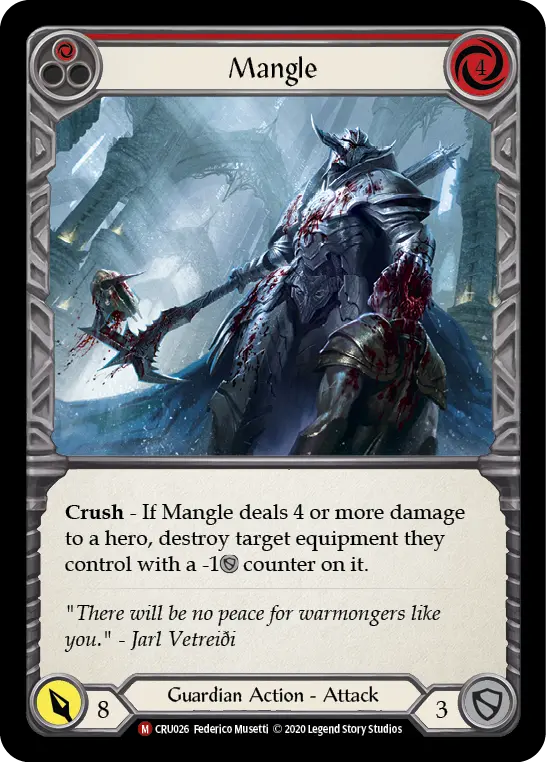 Mangle RED CRU026 - Crucible of War - Flesh and blood card