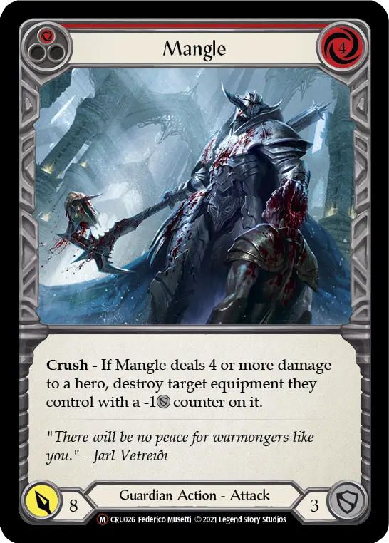 Mangle RED U-CRU026-RF - Crucible of War - Unlimited - Flesh and blood card
